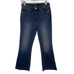 Gap Denim High Rise Flare Legs‎ Jeans Women's 6/28 Short - Blue Medium Wash